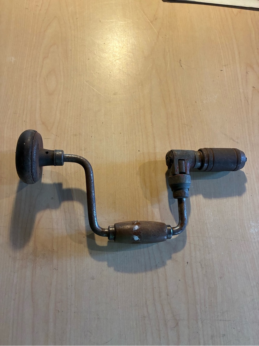 Vintage 1920s ratcheting bit brace drill for carpentry victor